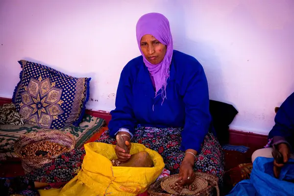 Argan oil being made at a cooperative