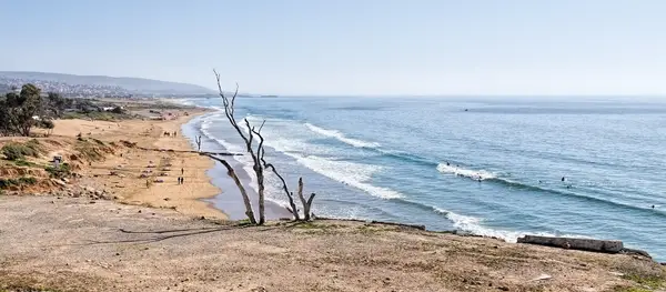 Surfers on Taghazout beach north of Agadir